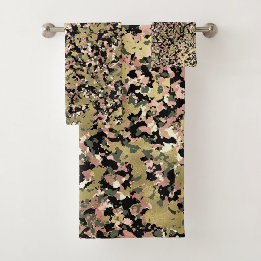Motif de camouflage noir rose or (En situation)