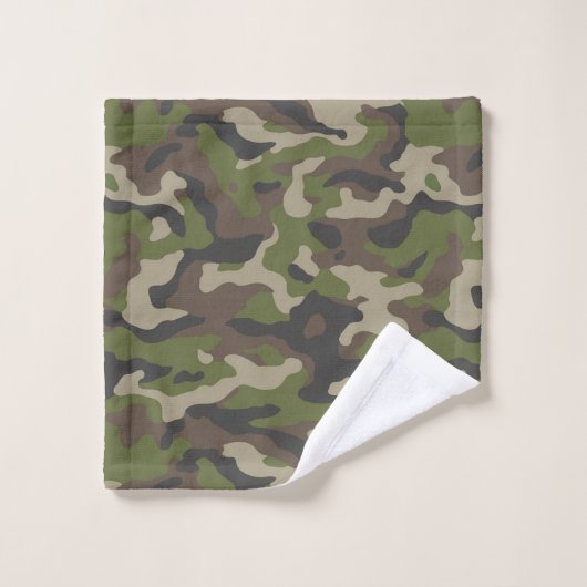 Motif de camouflage vert (Gant de toilette)