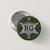 Motif de camouflage vert Sheriff Badge Monogramme (Devant & derrière)