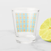 Motif de canard en caoutchouc bleu Imprimer verre (Dos)