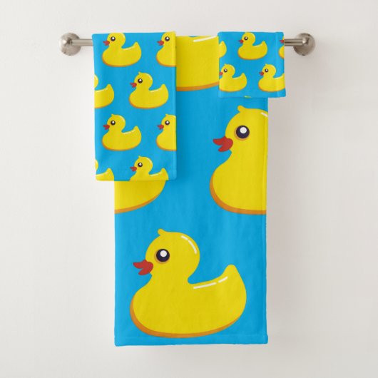 motif de canard en caoutchouc jaune (En situation)