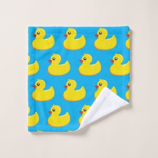 motif de canard en caoutchouc jaune (Gant de toilette)