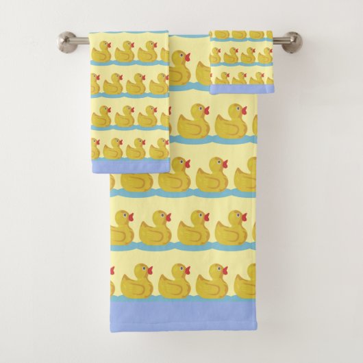 Motif de caneton mignon sur fond jaune clair (En situation)