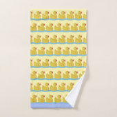 Motif de caneton mignon sur fond jaune clair (Serviette à main)