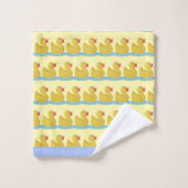 Motif de caneton mignon sur fond jaune clair (Gant de toilette)