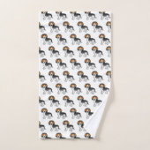 Motif de caricature de chien de Beagle mignon (Serviette à main)