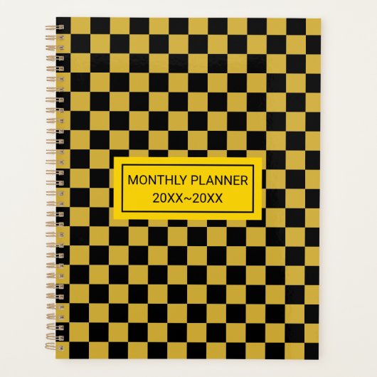 Motif de Carré noir en or métallique personnalisé (Devant)