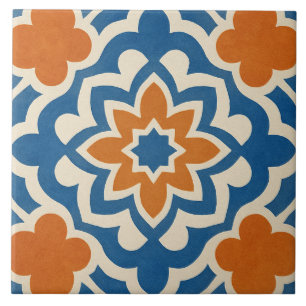Motif de carreau floral géométrique marocain moder