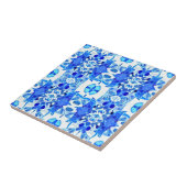 Motif de carreaux Bleu et Blanc Cobalt (Côté)