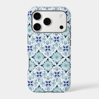 motif de carreaux bleus marocains aquarelle