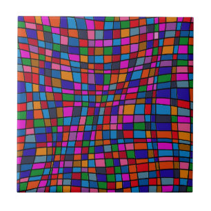 Motif de carreaux de mosaïque colorés