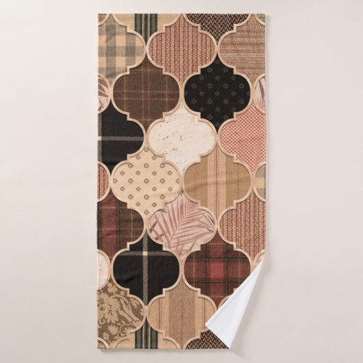 Motif De Carreaux Marocains Texturés Fa (Serviette de bain)