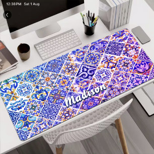 Motif de carreaux violets de Méditerranée sicilien