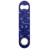 Motif de carte de circuit bleu (Dos)