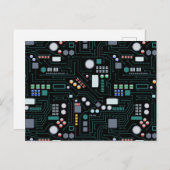 Motif de carte de circuit informatique (Devant / Derrière)