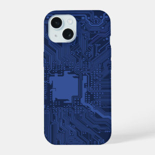 Motif de carte mère Geek bleu