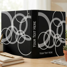 Motif de cercles superposés noir et blanc moderne