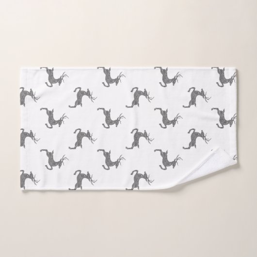 Motif de cerfs à Faux Gris Parties scintillant Tex (Serviette à main)