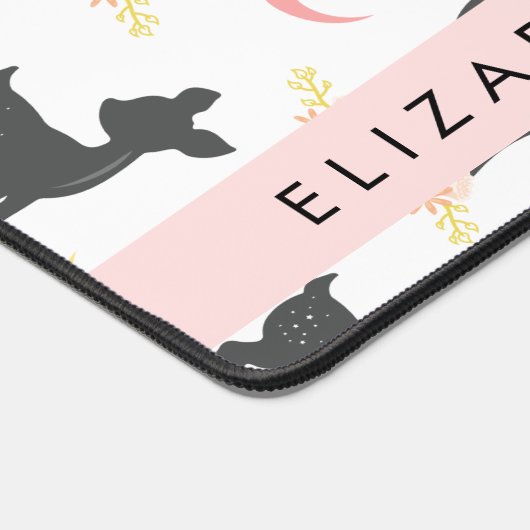 Motif de cerfs, Cerf de bébé, Boho, Fleurs, Votre (Coin)