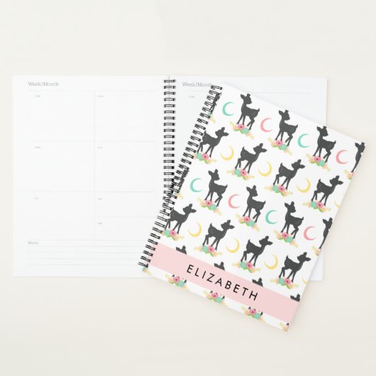 Motif de cerfs, Cerf de bébé, Boho, Fleurs, Votre  (Devant avec enveloppe)