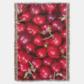 Motif de cerise sucrée jeter la couverture (devant Vertical)