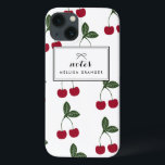 Motif de cerises rouges coque ipad personnalisé<br><div class="desc">Lumineux et gais,  parfait pour l'été ! Coque ipad personnalisable avec motif de cerises rouges. Des éléments correspondants et d'autres couleurs sont disponibles.</div>