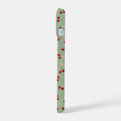 Motif de cerises sur fond vert (Côté gauche)
