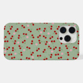 Motif de cerises sur fond vert (Verso Horizontal)