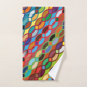 Motif de chaîne multicouleur géométrique transp