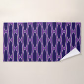 Motif de chaîne violet ovale (Serviette de bain)