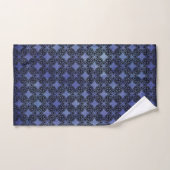 Motif de chaînes Diamants Noir & Bleu (Serviette à main)