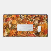 Motif de champignon de forêt automnale | Feuilles  (Clavier et souris)