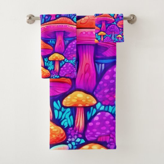 Motif de champignons colorés (En situation)