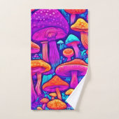 Motif de champignons colorés (Serviette à main)
