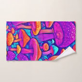 Motif de champignons colorés (Serviette à main)