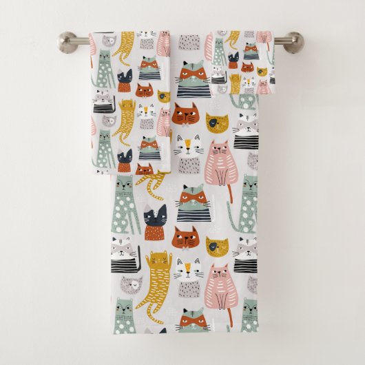Motif de chat à main mignon Doodle (En situation)