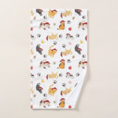 Motif de chat de vacances mignon (Serviette à main)