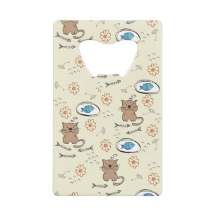 motif de chat et de poissons