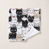 Motif de chat fantaisiste mignon (Gant de toilette)