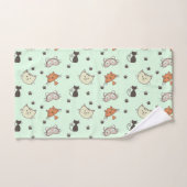 Motif de chat Kitty (Serviette à main)