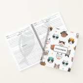 Motif de chat mignon avec Carnet de nom (Intérieur)