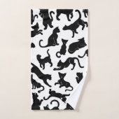 Motif de chat noir (Serviette à main)