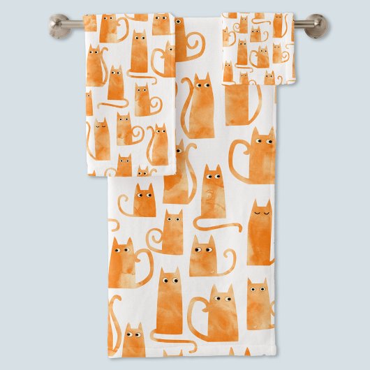 Motif de chat orange