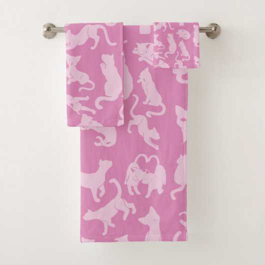 Motif de chat rose (En situation)