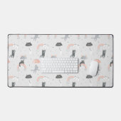 Motif de chats à plume (Clavier et souris)