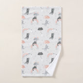 Motif de chats à plume (Serviette à main)