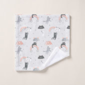 Motif de chats à plume (Gant de toilette)