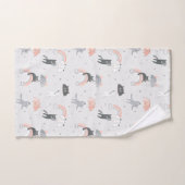 Motif de chats à plume (Serviette à main)