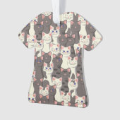 Motif de chats blancs et gris (devant)