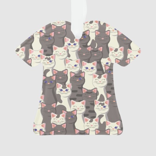 Motif de chats blancs et gris (devant)